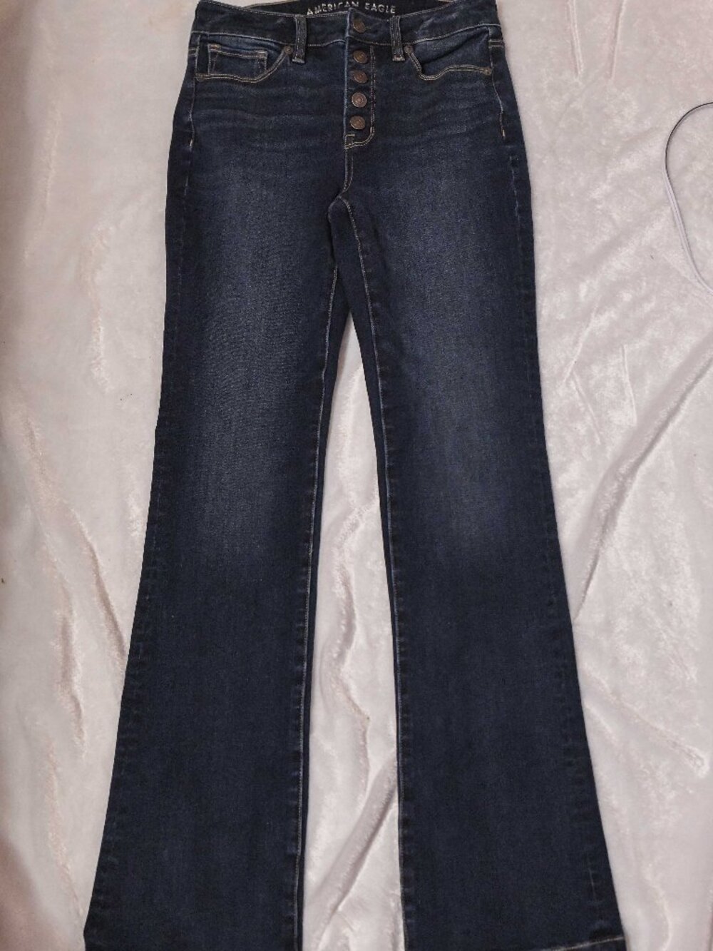 Stretch American Eagle high-waisted Dark Wash Women's Jeans Bootcut New Size 8